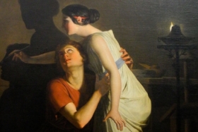 Joseph Benoît Suvée "Dibutades" (The discovery of drawing)