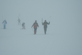 Allalin (3500 m). Õnnelikult tagasi. Ilm nagu ikka - pilvine.