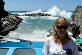 Cinque Terre. Riomaggiore. Mina ja laine.