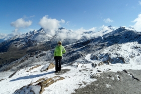 Gornergrat. Aussichtsplattform (3131 m). Omaette nurgas.