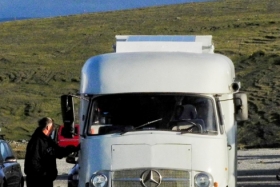 Nordkapp. Kogu reisi kõige sümpaatsem autoelamu (olulised märksõnad ka: seisis parklas).