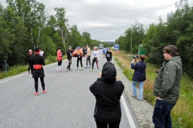 Teno maratoni start Nuorgami lähistel. Stardirivi
